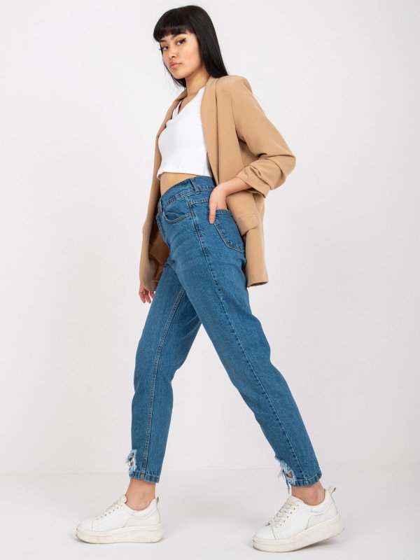 Spodnie jeans-RO-SP-PNT-4005.69-ciemny niebieski rozmiar - S