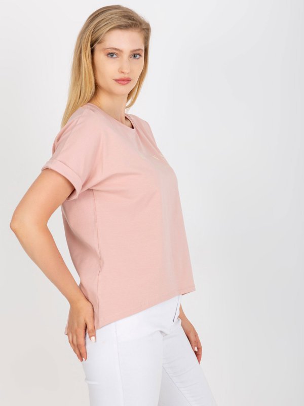 T-shirt-RV-TS-7776.02P-jasny różowy rozmiar - ONE SIZE