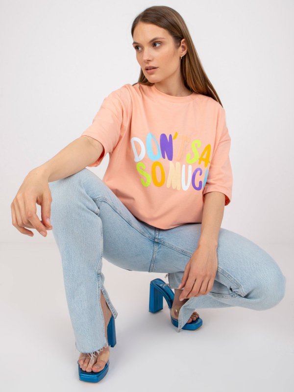 T-shirt-FA-TS-7733.91P-brzoskwiniowy rozmiar - ONE SIZE