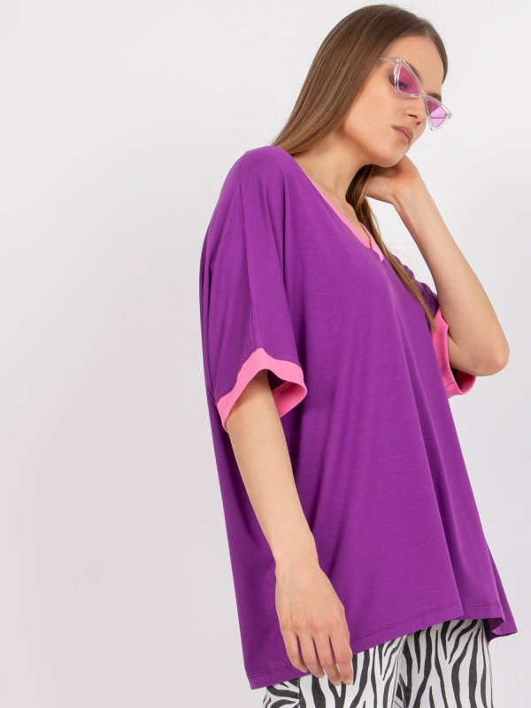 Bluzka-FA-BZ-7766.81P-ciemny fioletowy rozmiar - ONE SIZE