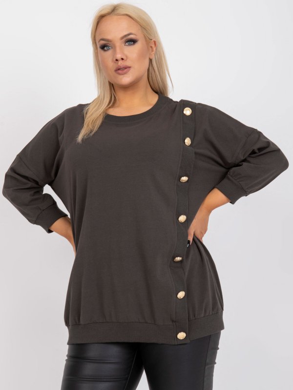 Bluzka-RV-BZ-7608.27-ciemny khaki rozmiar - ONE SIZE