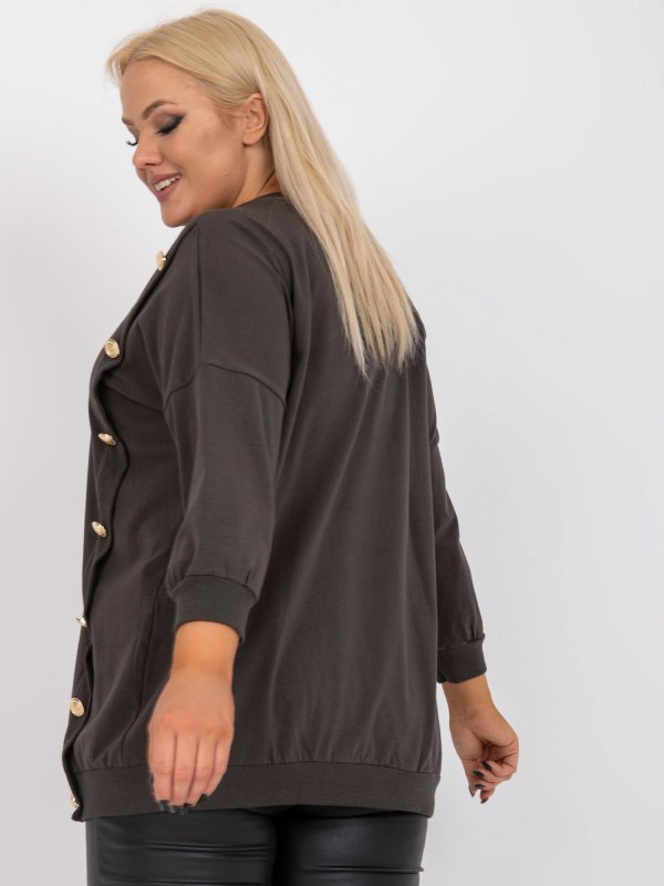 Bluzka-RV-BZ-7608.27-ciemny khaki rozmiar - ONE SIZE