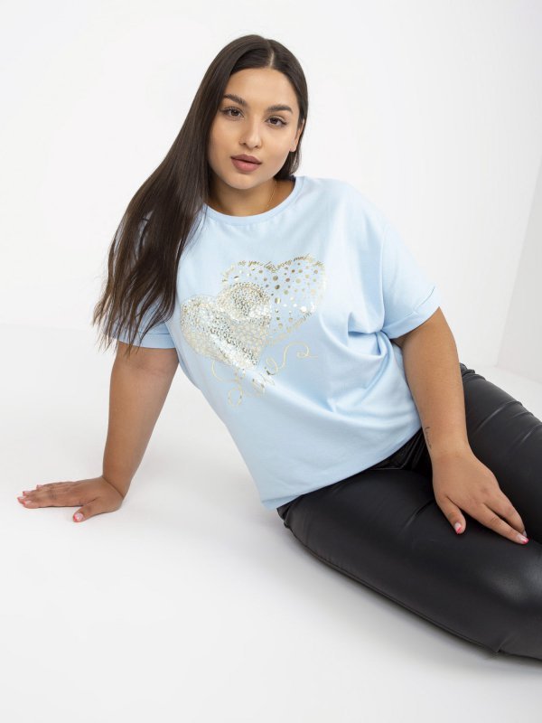 T-shirt-RV-TS-7660.88P-jasny niebieski rozmiar - ONE SIZE