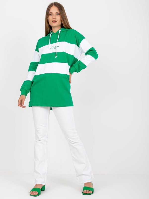 Bluza-RV-BL-8074.98-biało-zielony rozmiar - L/XL