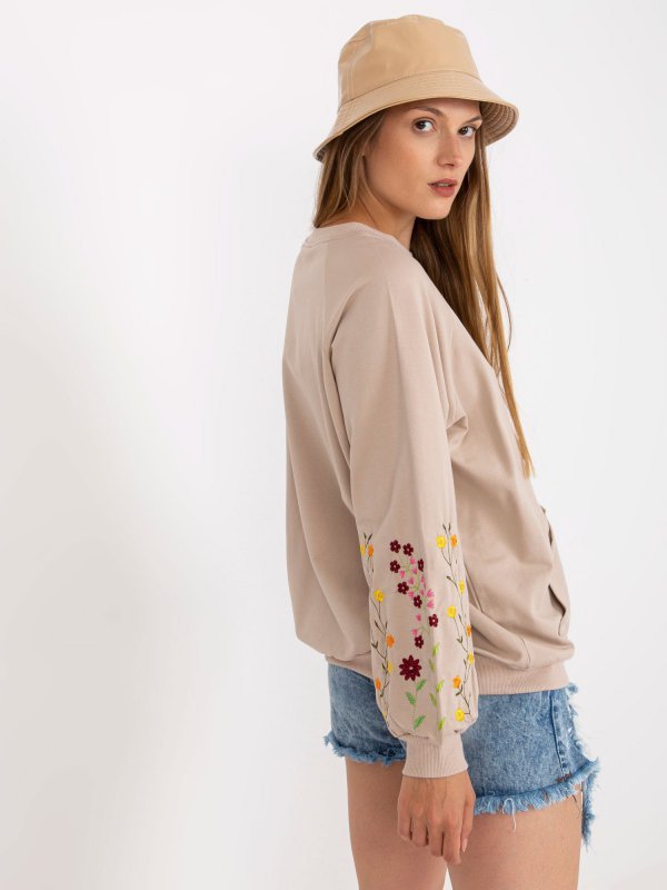 Bluza-RV-BL-8061.97-beżowy rozmiar - S/M