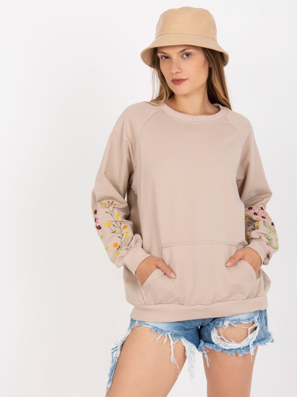 Bluza-RV-BL-8061.97-beżowy rozmiar - S/M