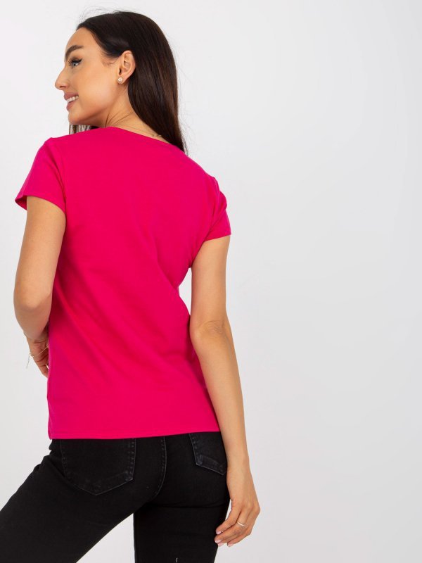 T-shirt-B-013.10P-fuksjowy rozmiar - M