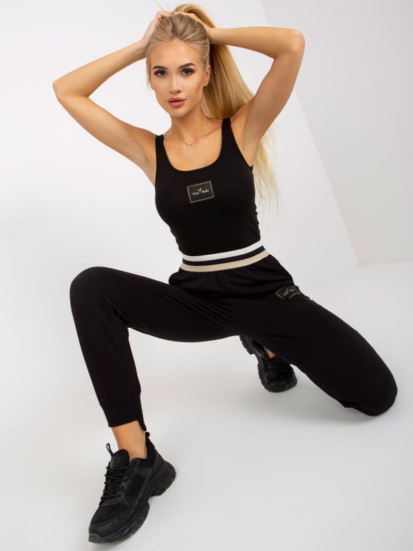 Spodnie dresowe-TW-DR-OB030.57-czarny rozmiar - M