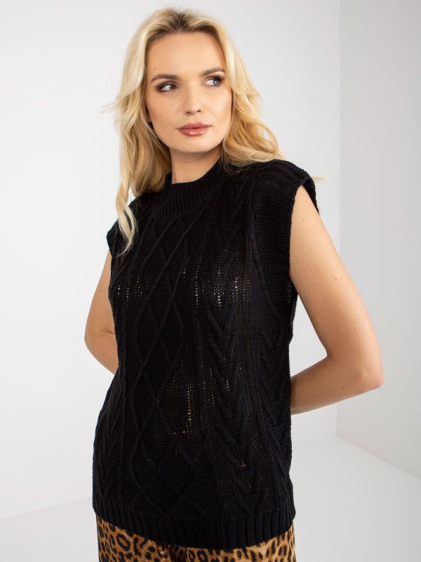 Kamizelka-D90027W90785B3-czarny rozmiar - L/XL