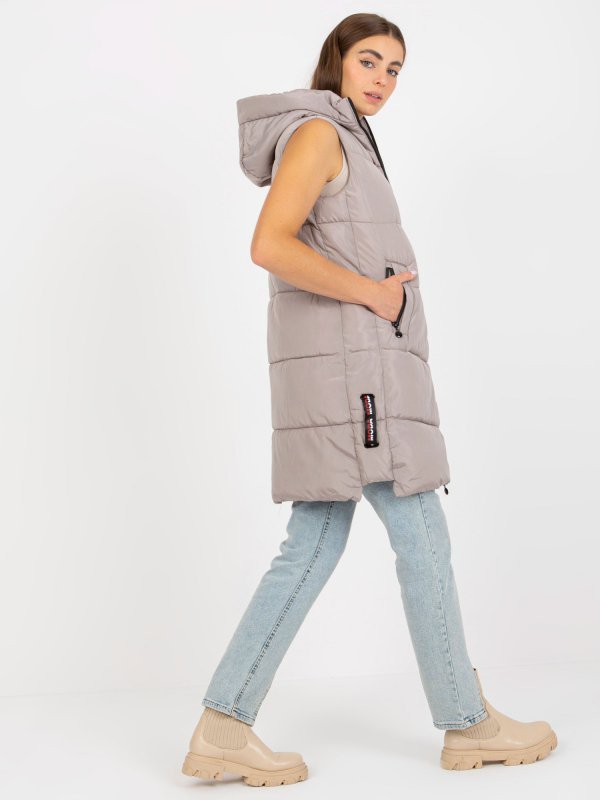 Kamizelka-NM-KZ-P22-6608.98P-ciemny bezowy rozmiar - XL
