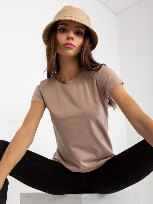 T-shirt-B-013.09P-beżowy rozmiar - S