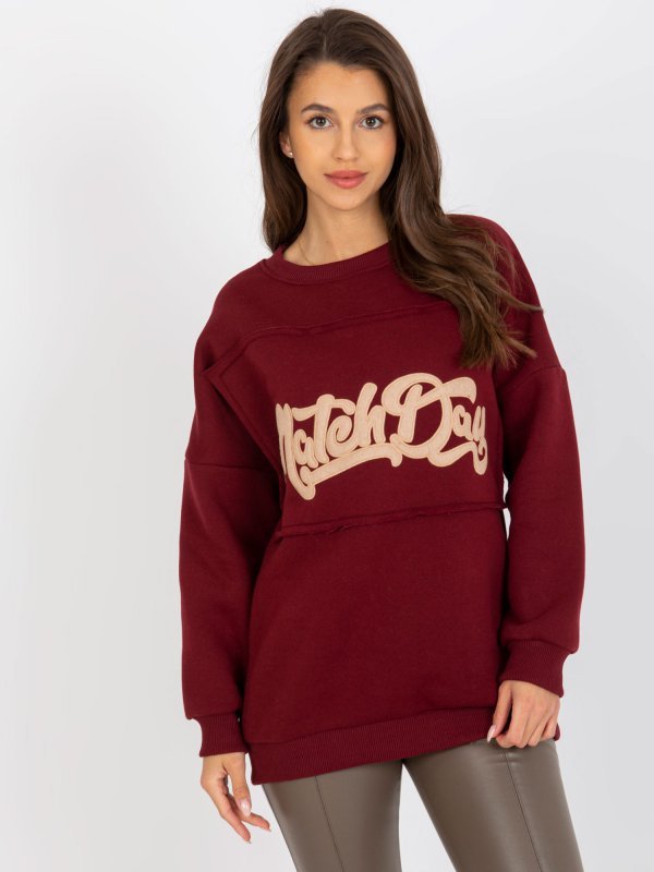 Bluza-FA-BL-8127.80P-bordowy rozmiar - ONE SIZE