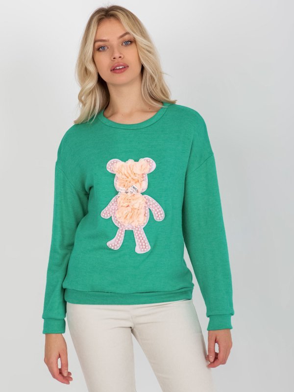 Bluzka-LK-BZ-509067.15-turkusowy rozmiar - ONE SIZE