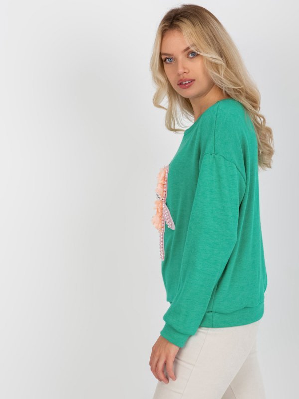 Bluzka-LK-BZ-509067.15-turkusowy rozmiar - ONE SIZE