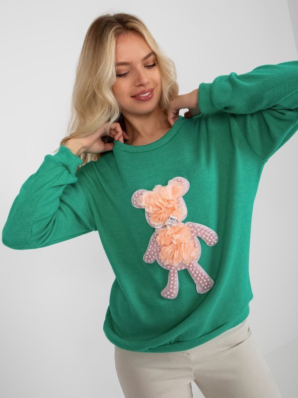 Bluzka-LK-BZ-509067.15-turkusowy rozmiar - ONE SIZE
