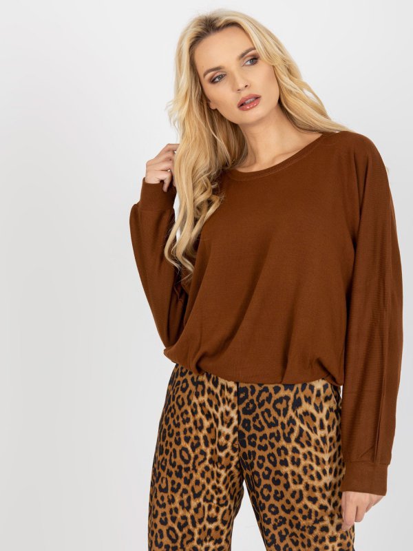 Bluzka-TW-BZ-BE-M327.29-brązowy rozmiar - XL