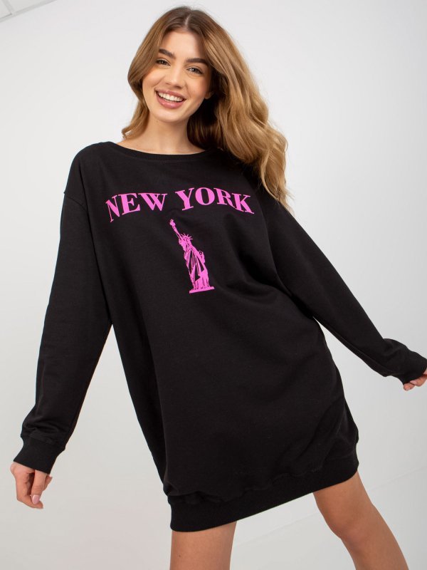 Bluza-VI-BL-3212.15X-czarno-różowy rozmiar - ONE SIZE
