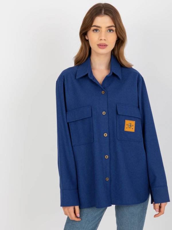 Koszula-LK-KS-509164.11-ciemny niebieski rozmiar - L/XL