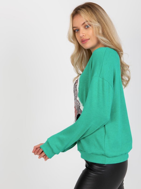 Bluzka-LK-BZ-509067-1.27-turkusowy rozmiar - ONE SIZE
