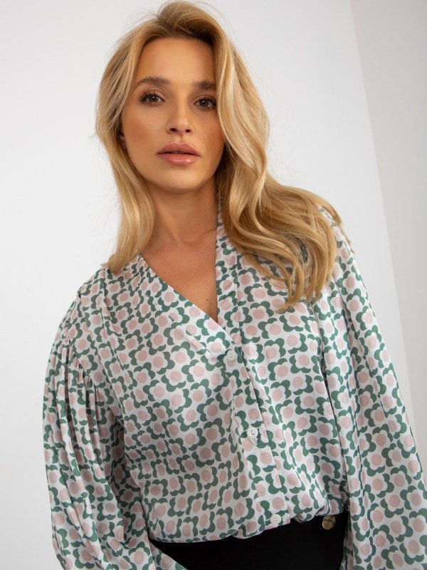 Koszula-LK-KS-509017.64-biało-beżowy rozmiar - L/XL