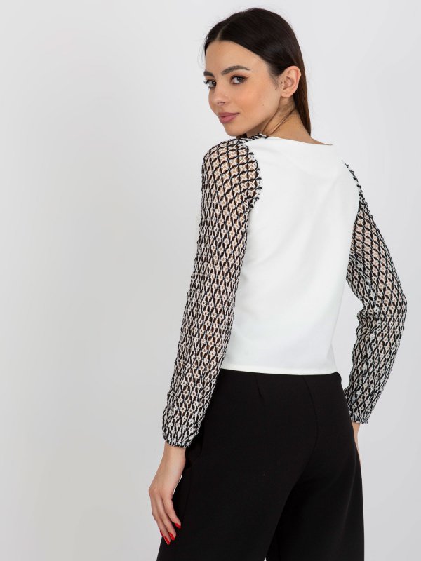 Bluzka-LK-BZ-506085-1.15X-ecru rozmiar - 38