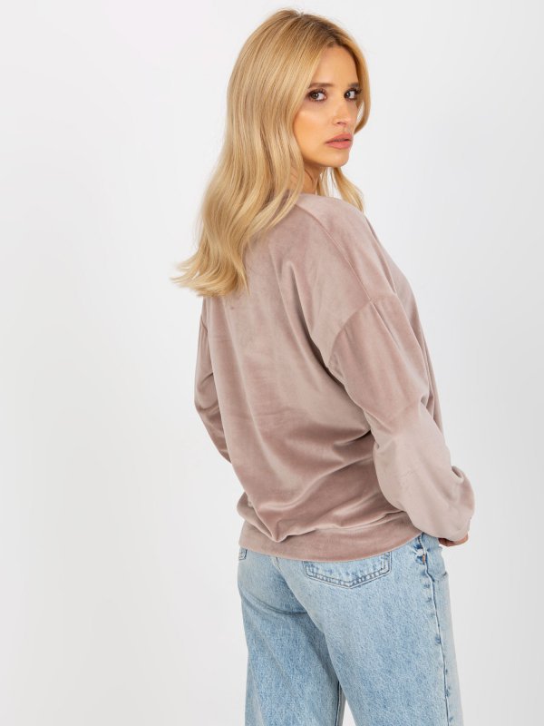 Bluzka-RP-BZ-8188.52P-ciemny bezowy rozmiar - S/M