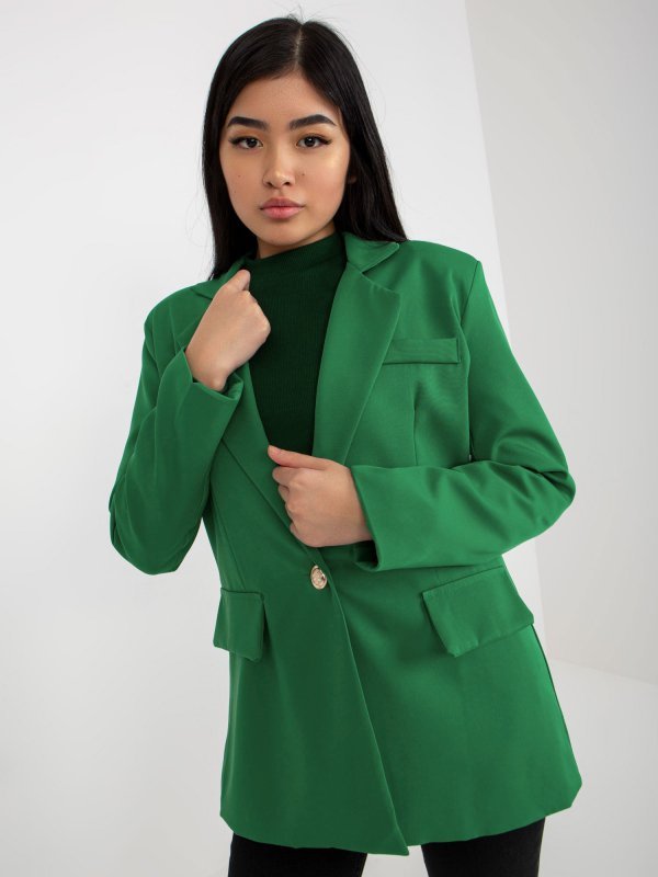 Marynarka-DHJ-MA-15556.22X-zielony rozmiar - S