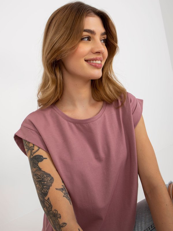 T-shirt-RV-TS-4833.52-ciemny różowy rozmiar - L