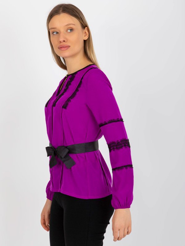 Bluzka-LK-BZ-506122.35X-fioletowy rozmiar - 38