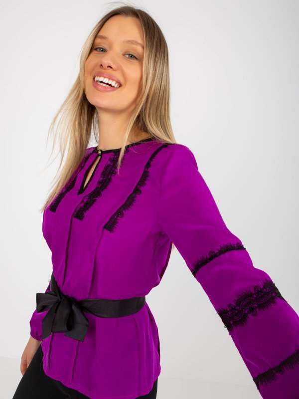 Bluzka-LK-BZ-506122.35X-fioletowy rozmiar - 40