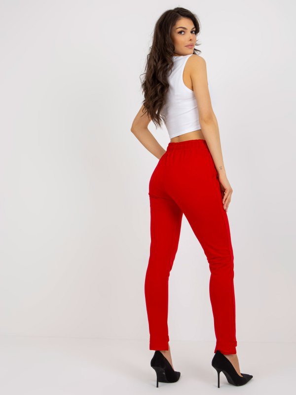Spodnie dresowe-RV-DR-6742.57-czerwony rozmiar - XL