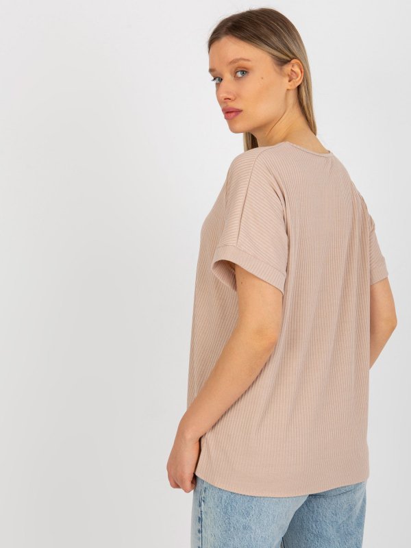 Bluzka-LK-BZ-509251.26X-beżowy rozmiar - ONE SIZE