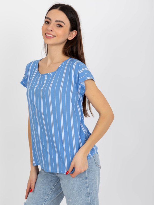 Bluzka-D73771R10978Q-niebieski rozmiar - L