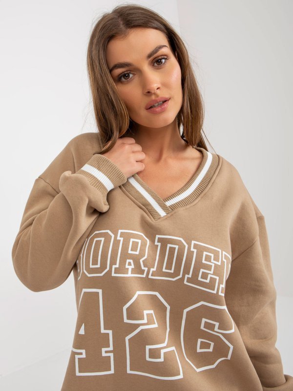 Bluza-EM-BL-776.19-ciemny bezowy rozmiar - ONE SIZE