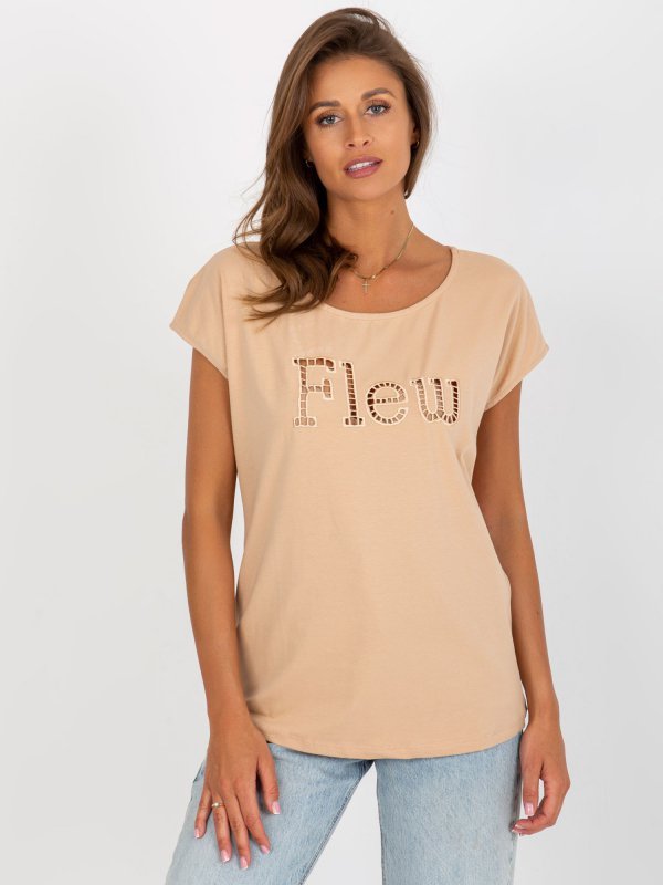T-shirt-FA-TS-8515.46-camelowy rozmiar - ONE SIZE