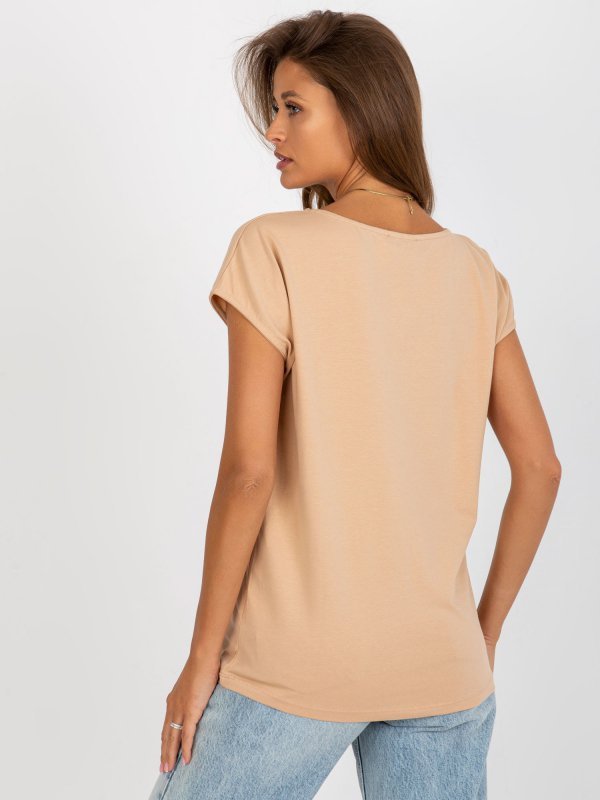 T-shirt-FA-TS-8515.46-camelowy rozmiar - ONE SIZE
