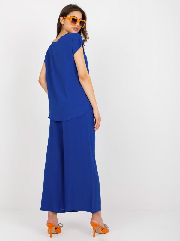 Bluzka-D73761R10978O-kobaltowy rozmiar - L