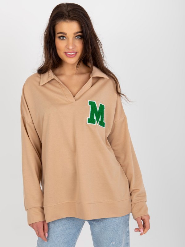 Bluzka-LK-BZ-509270.43-camelowy rozmiar - ONE SIZE