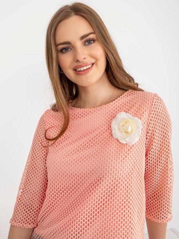 Bluzka-LK-BZ-506642.94-brzoskwiniowy rozmiar - 42