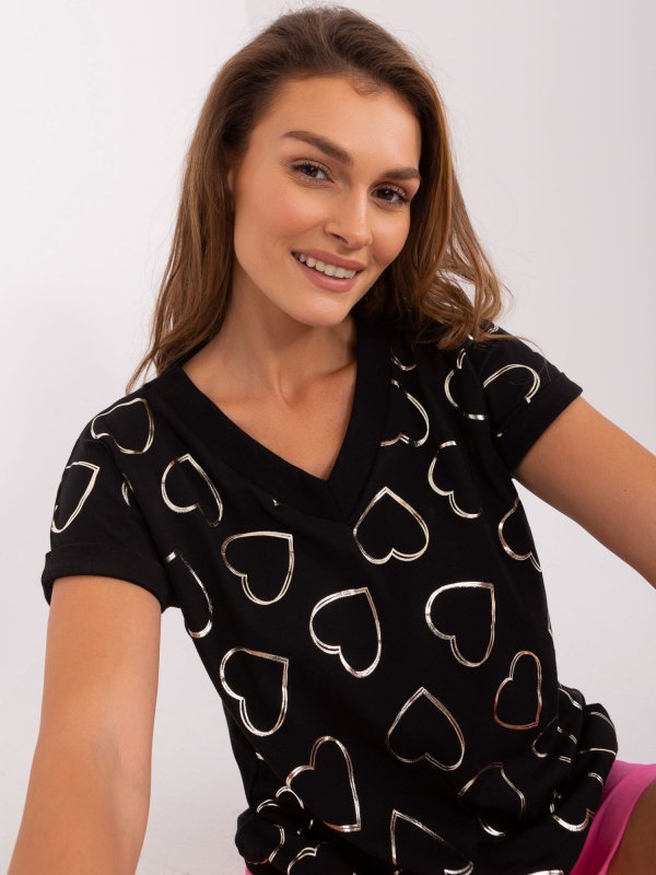 Bluzka-RV-BZ-8948.75P-czarny rozmiar - L/XL