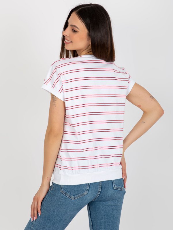 Bluzka-RV-BZ-8619.94-biało-czerwony rozmiar - L/XL