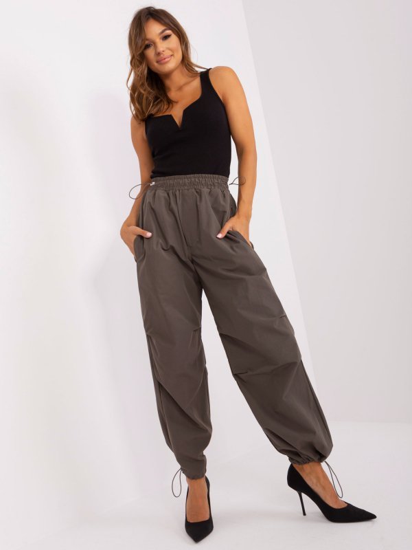 Spodnie-TW-SP-OB056.86P-khaki rozmiar - XL