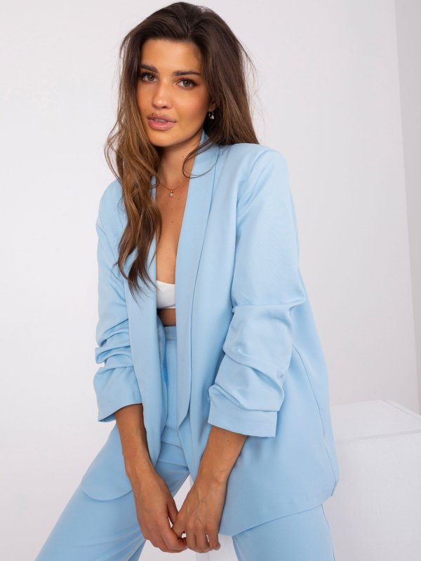 Marynarka-LK-MA-509034.85-jasny niebieski rozmiar - S/M