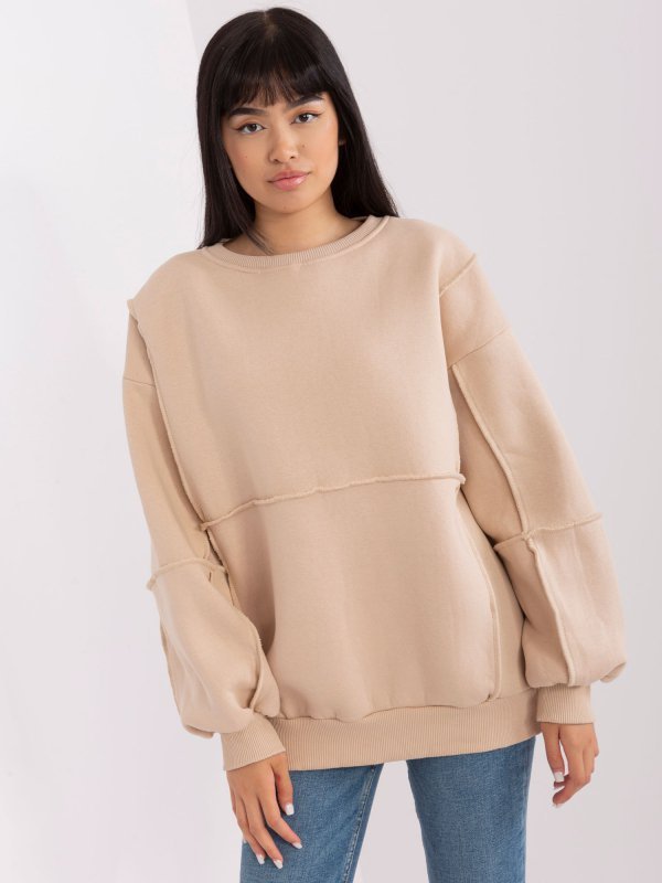Bluza-EM-BL-763.00P-beżowy rozmiar - ONE SIZE