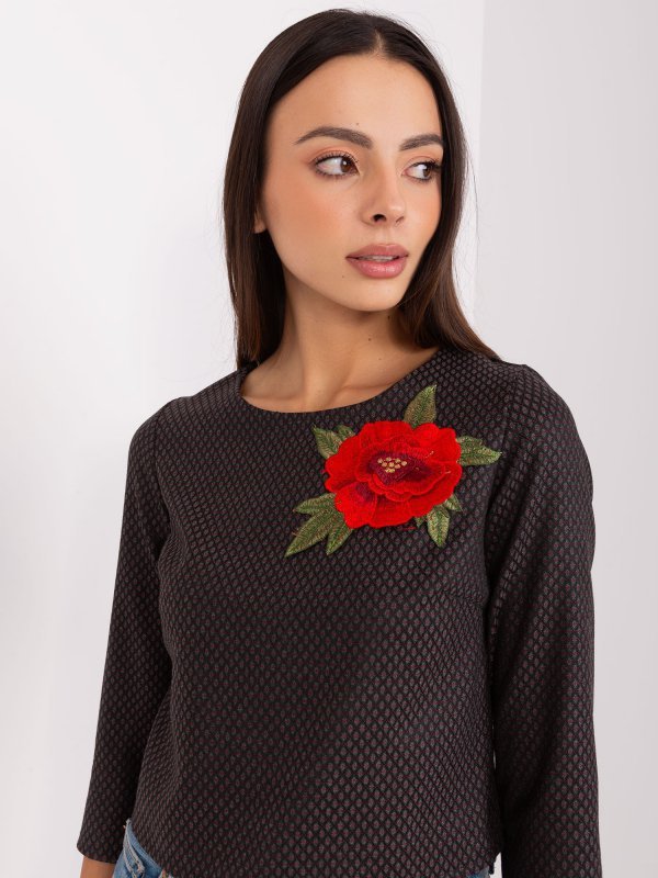 Bluzka-LK-BZ-506494.50P-czarny rozmiar - 42