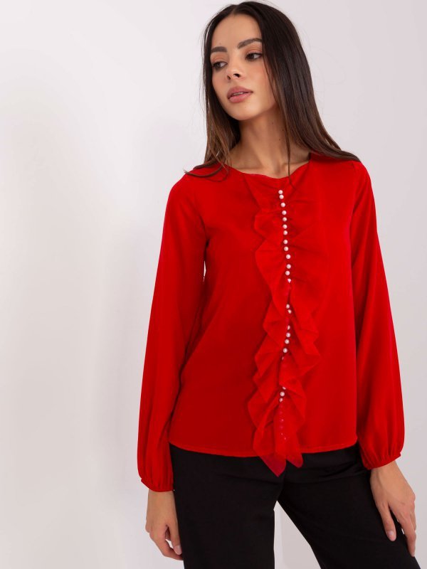 Bluzka-LK-BZ-506673.36-czerwony rozmiar - 40