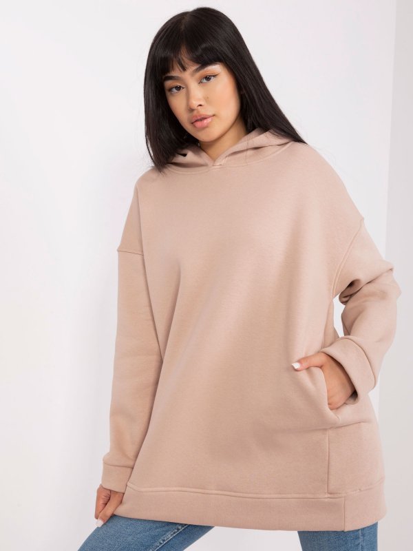 Bluza-RV-BL-8042.00P-ciemny bezowy rozmiar - S