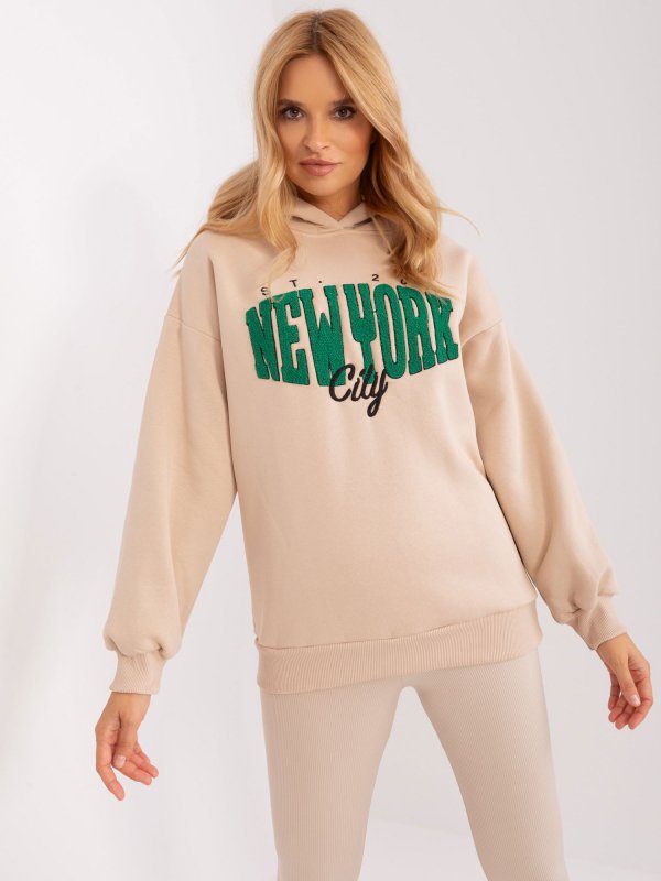 Bluza-EM-BL-656-4.96P-beżowy rozmiar - ONE SIZE