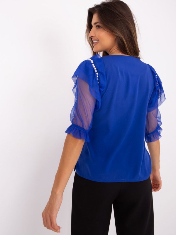 Bluzka-LK-BZ-506682.26P-kobaltowy rozmiar - 38