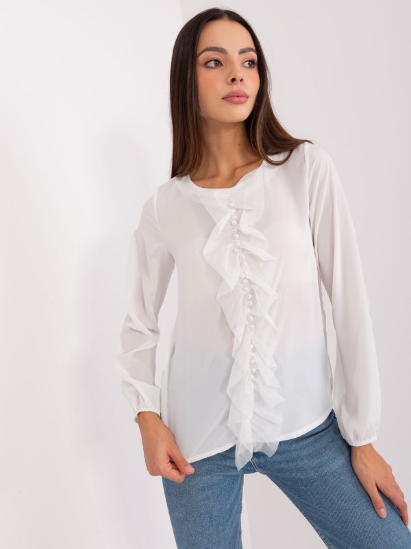 Bluzka-LK-BZ-506673.36-ecru rozmiar - 36